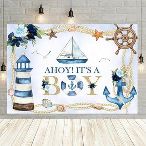 Ahoy It’s A Boy Backdrop/Banner